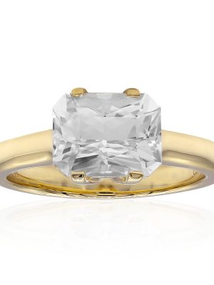 Herkimer Quarz-Goldring (Amanda Adkins)