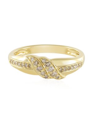 I2 Champagner-Diamant-Silberring