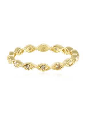 I2 Champagner-Diamant-Silberring