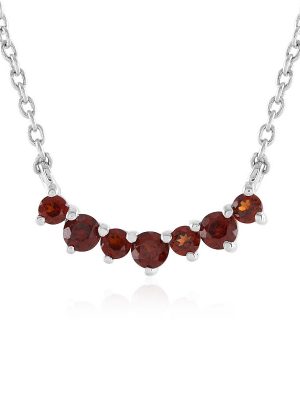Indischer Granat-Silbercollier
