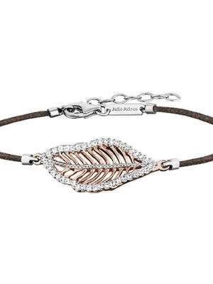 Julie Julsen Armband - Petite Collection - Blatt - Silber, Rose - JJBR10194.2