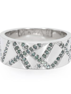 Königsblauer Diamant-Silberring