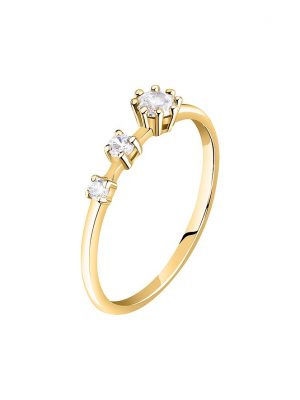 Live Diamond Damenring LDY023118016 375er Gelbgold, recycelt