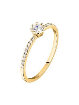 Live Diamond Damenring LDY029122016 375er Gelbgold, recycelt