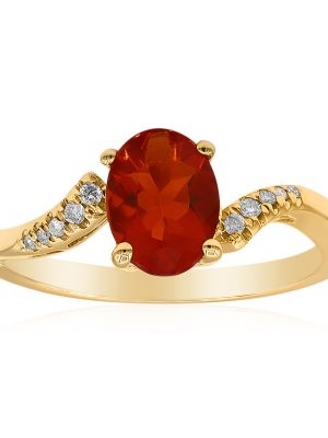 Mexikanischer Feueropal-Goldring (CIRARI)