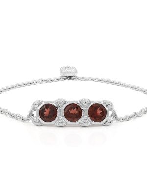Mosambik-Granat-Silberarmband (Remy Rotenier)