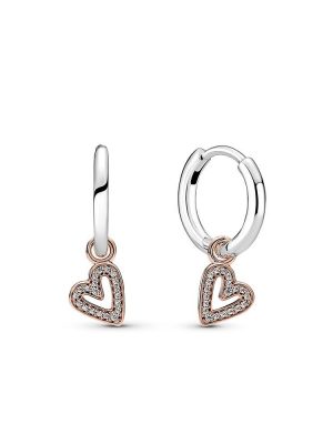 Pandora Ohrringe - Freehand Heart Hoop - 280090C01