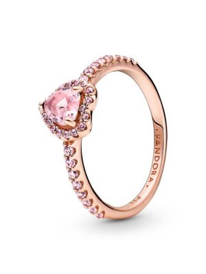 Pandora Ring - Sparkling Elevated Heart - 188421C04