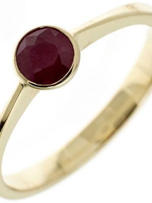 SIGO Damen Ring 333 Gold Gelbgold 1 Rubin rot Goldring