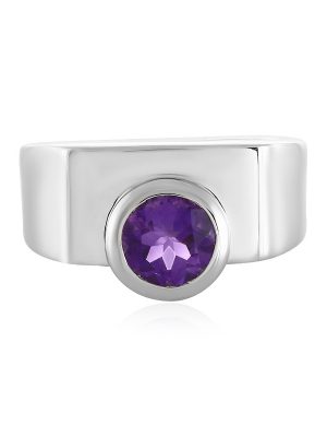 Sibirischer Amethyst-Silberring