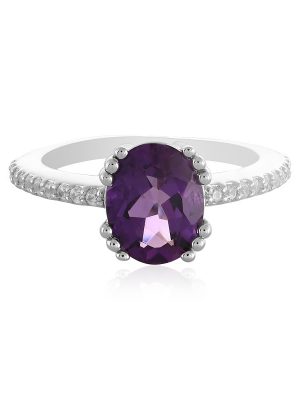 Sibirischer Amethyst-Silberring