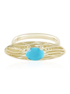 Sleeping Beauty-Türkis-Goldring (Ornaments by de Melo)