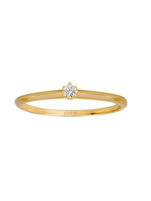 Stardiamant Ring - Brillant Gelbgold 585 - D819/G