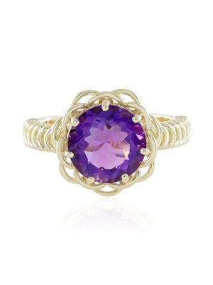 Uruguay-Amethyst-Goldring (Ornaments by de Melo)