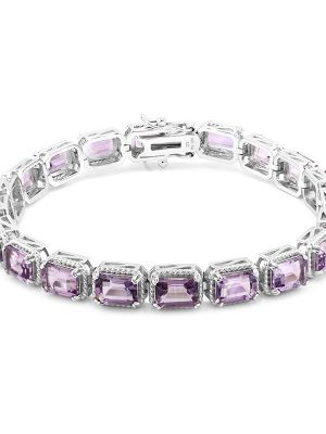 Amethyst-Silberarmband