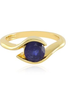 Blauer Madagaskar-Saphir-Silberring