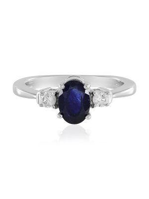 Blauer Madagaskar-Saphir-Silberring