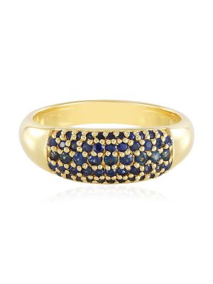 Blauer Saphir-Silberring