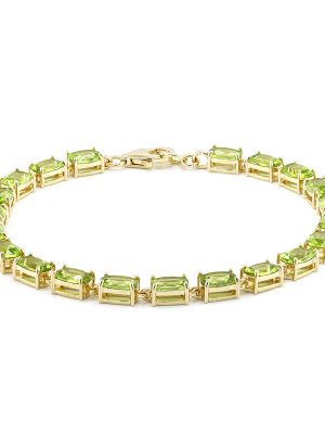 Burmesischer Peridot-Silberarmband