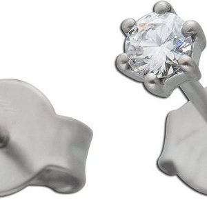 Ch.Abramowicz Paar Ohrhänger Diamant Ohrstecker Platin 950 2 Diamanten 0,20ct W/SI Krappenfassu