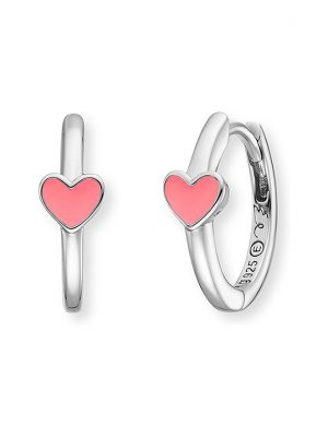 Engelsrufer Creolen HEE-HEART-13-CR 925er Silber, Emaille