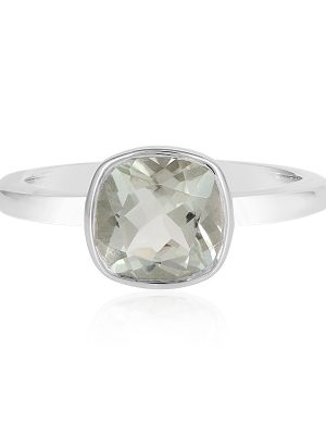 Grüner Amethyst-Silberring