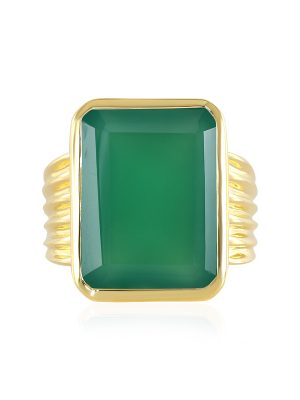 Grüner Onyx-Silberring