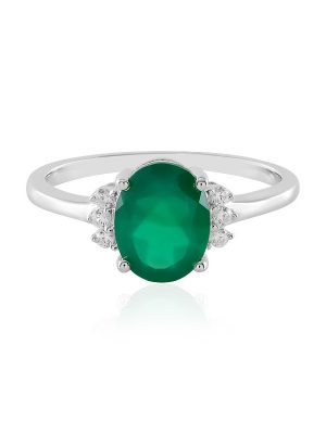 Grüner Onyx-Silberring