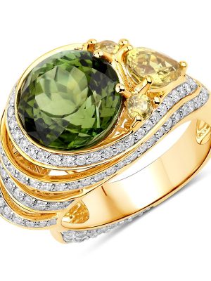 Grüner Turmalin-Goldring (SUHANA)