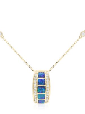 Lightning Ridge-Schwarzer Opal-Goldhalskette (CIRARI)