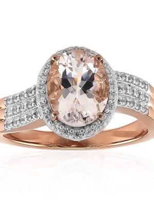 Mexikanischer Pinkfarbener Danburit-Goldring