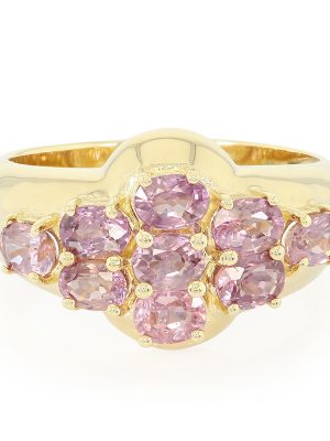 Nicht erhitzter Padparadscha-Saphir-Goldring (AMAYANI)