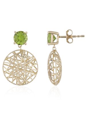 Peridot-Goldohrringe (Ornaments by de Melo)