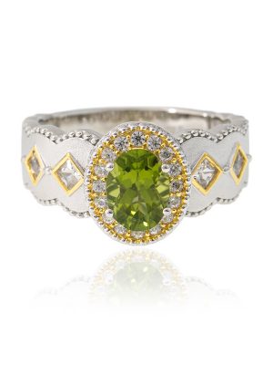 Peridot-Silberring (Dallas Prince Designs)