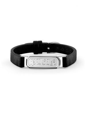 Philipp Plein Armband PJTEA02BU Edelstahl, recycelt, Leder