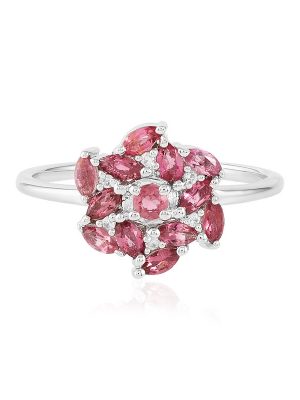 Pinkfarbener Turmalin-Silberring