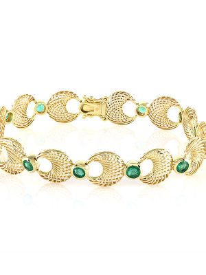 Sambia-Smaragd-Goldarmband (Ornaments by de Melo)