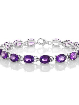 Sibirischer Amethyst-Silberarmband