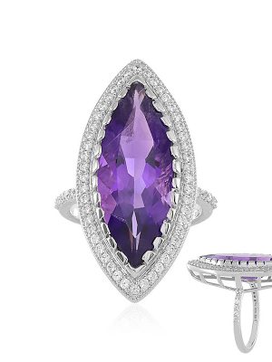 Sibirischer Amethyst-Silberring