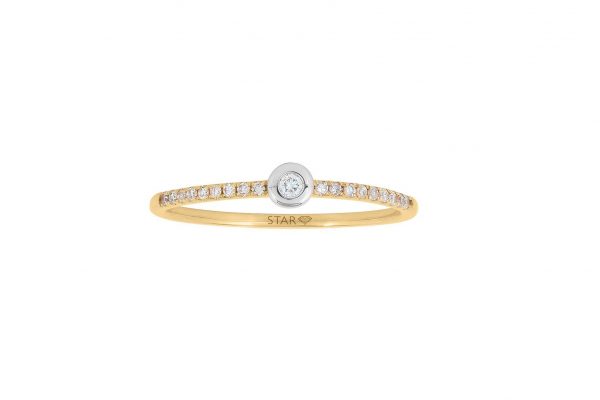 Stardiamant Ring - Brillant Gelbgold 585 - D6410G