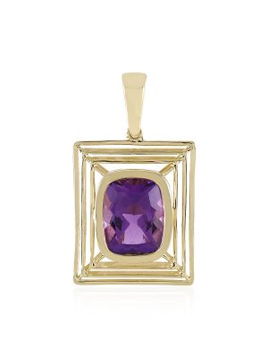 Uruguay-Amethyst-Goldanhänger (Ornaments by de Melo)