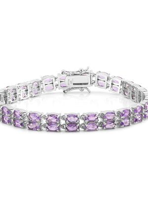 Amethyst-Silberarmband