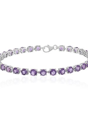 Amethyst-Silberarmband