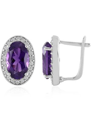 Amethyst-Silberohrringe