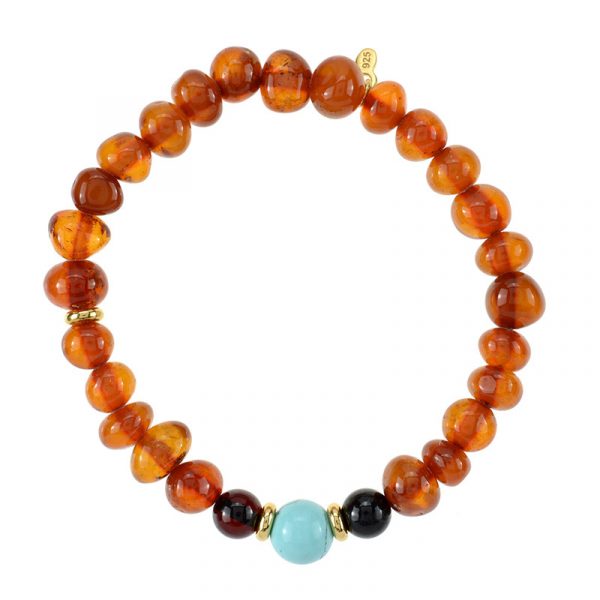 Baltischer Bernstein-Silberarmband (dagen)