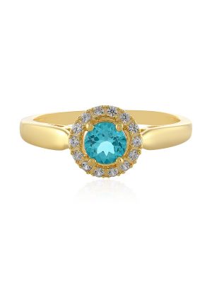Blauer Apatit-Silberring