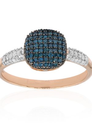 Blauer PK Diamant-Goldring