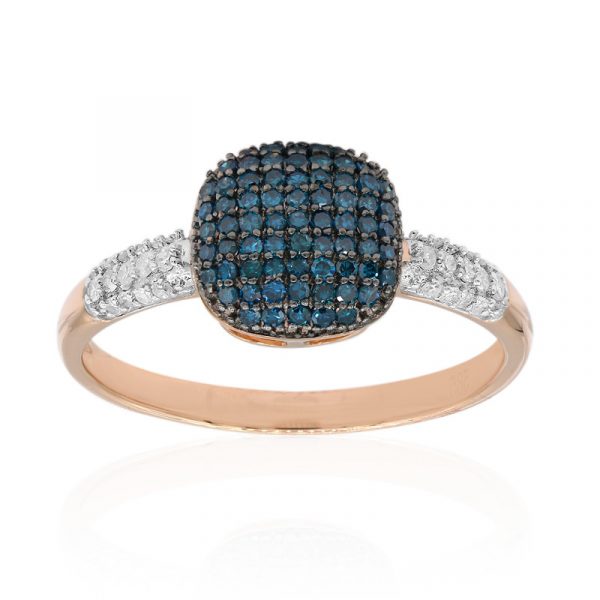 Blauer PK Diamant-Goldring