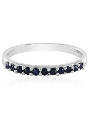 Blauer Saphir-Silberring