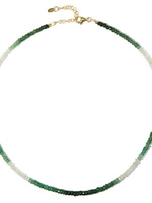 Brasilianischer Smaragd-Silberhalskette